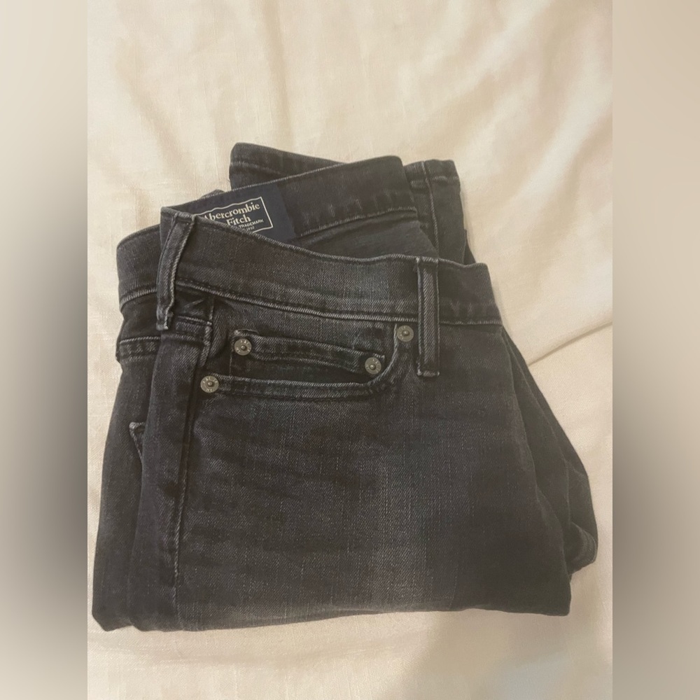 Men’s Abercrombie Black ‘Stretch’ Langdon Skinny Jeans, 29x30